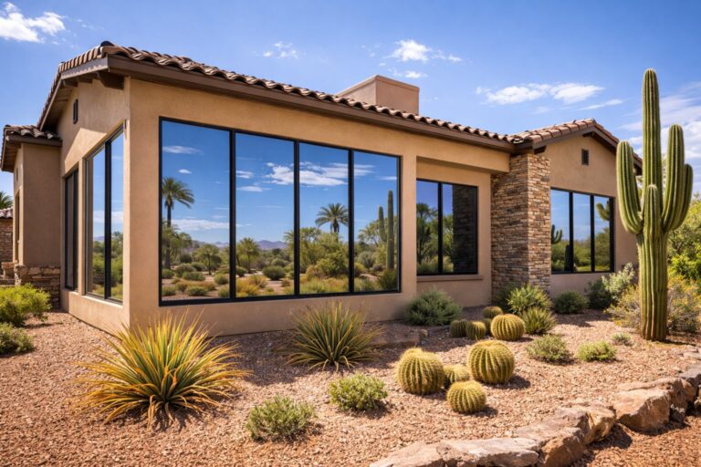 Arizona home with tinted windows