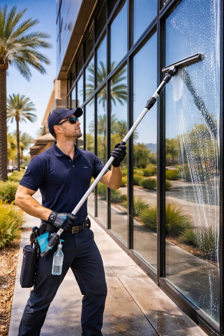 Professional commercial window cleaning