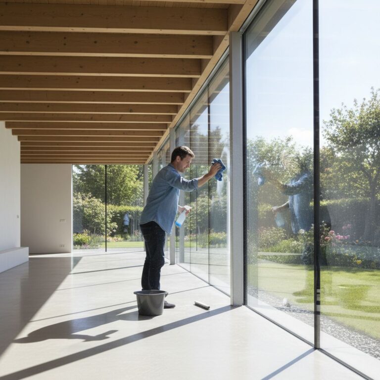 cleaning window